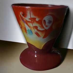 Vtg 99 Handmade Ceramic Signed Linda Espresso Liquor Whiskey Shot Glass Cup